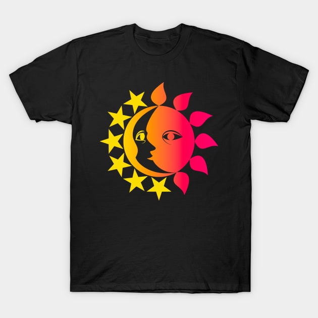 Sun And Moon Day And Night T-Shirt by LisaLiza